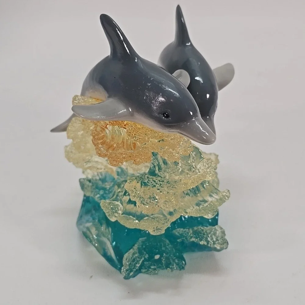 Sea Life Double Figurine Acrylic Jumping Dolphins #42300‎ Code FVL-DOL